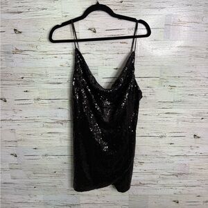 Urban Outfitters Black Sequin Mini Dress